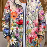 Camille | Veste Matelassée à Fleurs des Champs