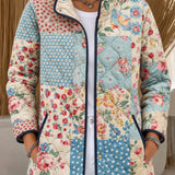 Margaux | Veste matelassée à empiècements fleuris