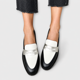 Ariane | Mocassins Métalliques Noirs
