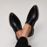 Anne | Mocassin Patchwork Noir