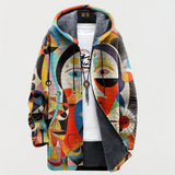 Nina | Manteau à Motif Abstrait