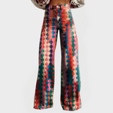 Jeans Colorés avec Jambes Larges pour un Look Moderne