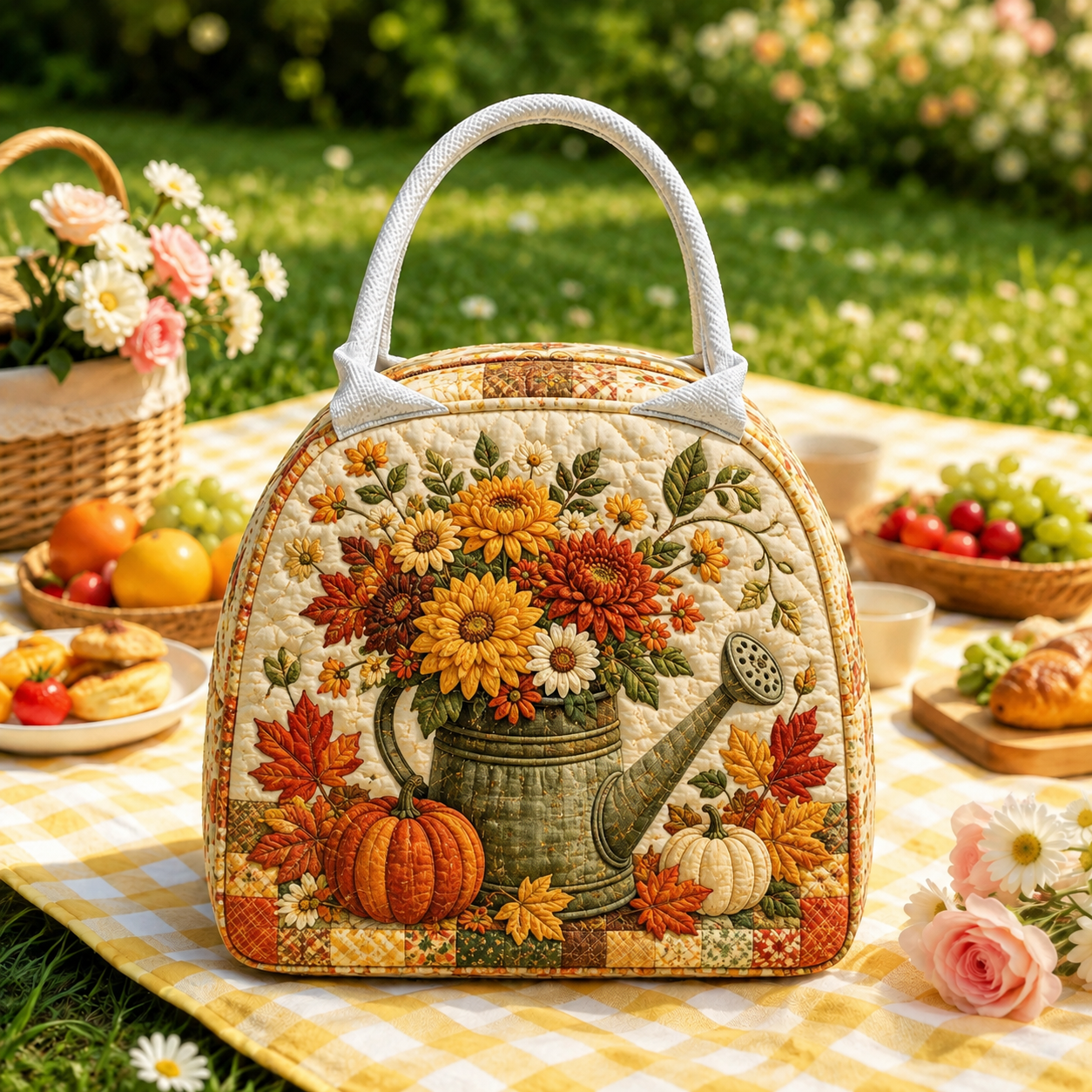 Sac isotherme matelassé - Arrosoir fleuri