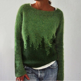 Héloïse | Pull rétro à rangée de sapins