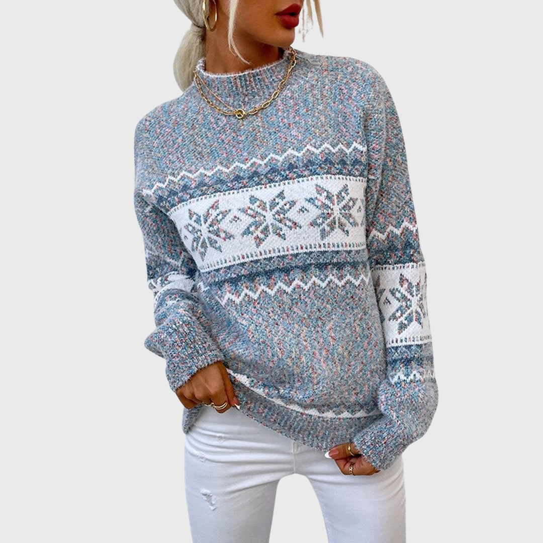 Apolline | Pull rétro à motif norvégien