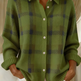Capucine | Veste en Tricot à Carreaux