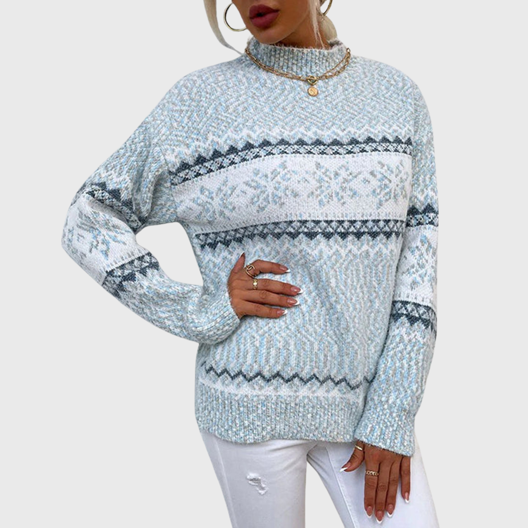 Apolline | Pull rétro à motif norvégien