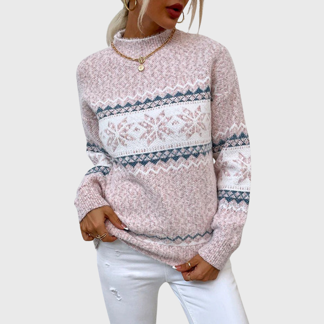 Apolline | Pull rétro à motif norvégien
