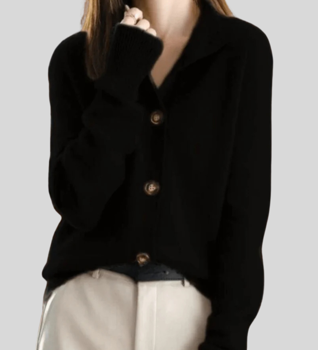 Claire | Cardigan Rétro En Cachemire