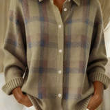 Capucine | Veste en Tricot à Carreaux
