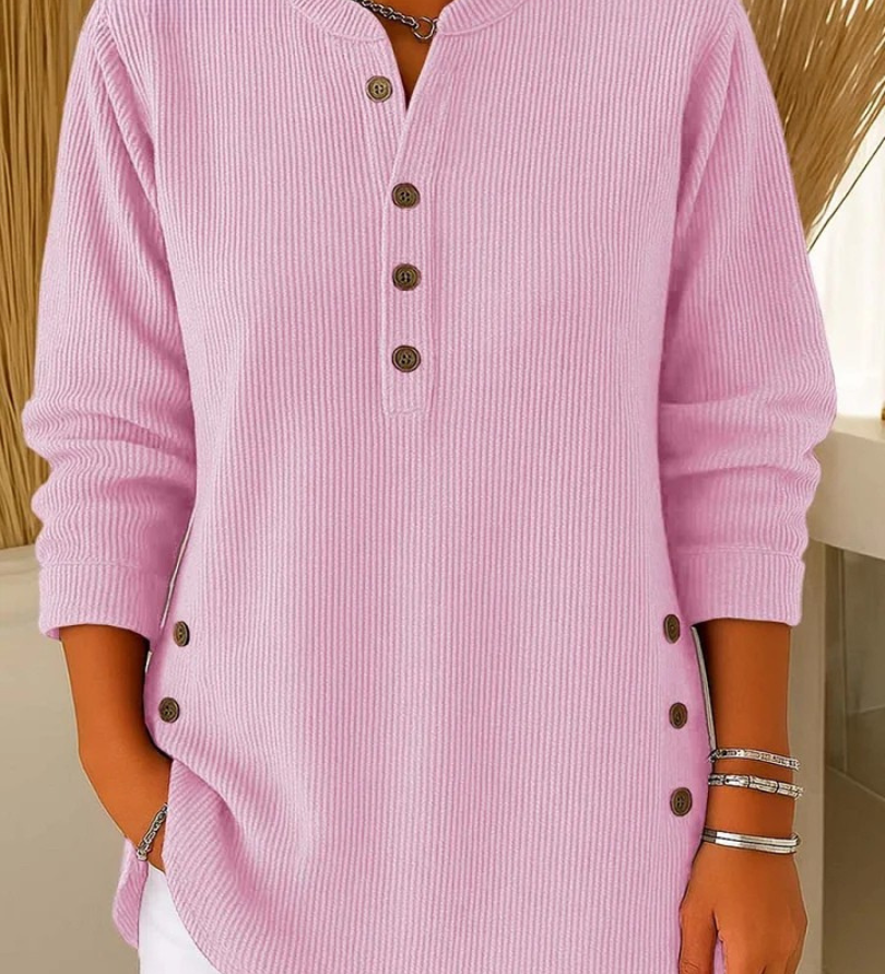 Célestine | Tunique Henley avec Boutons