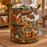 Panier à linge matelassé - Écureuil dans son hamac
