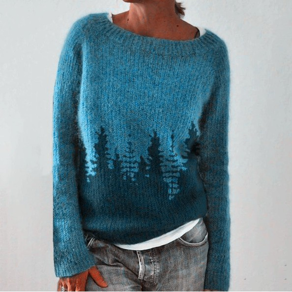 Héloïse | Pull rétro à rangée de sapins