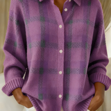Capucine | Veste en Tricot à Carreaux