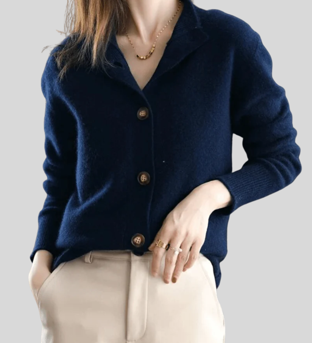 Claire | Cardigan Rétro En Cachemire