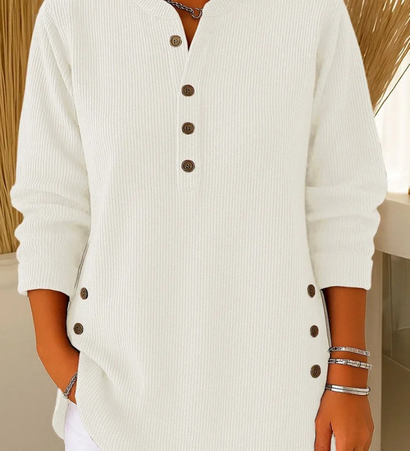 Célestine | Tunique Henley avec Boutons