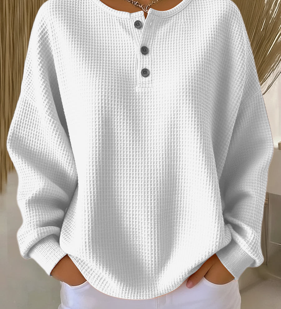 Hortense | Sweat-shirt Henley Gofré