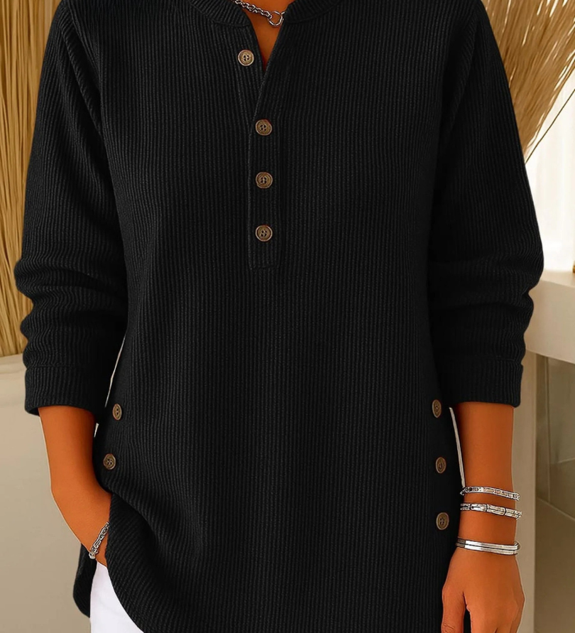 Célestine | Tunique Henley avec Boutons