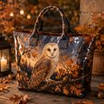Sac cabas en PVC - Hibou au crépuscule