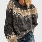 Jeanne | Pull enveloppant à motif norvégien