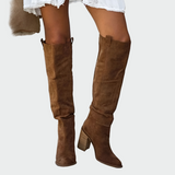 Caroline | Bottes en cuir orthopédiques à hauteur de genou