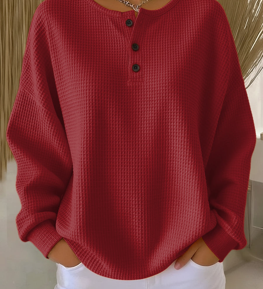 Hortense | Sweat-shirt Henley Gofré