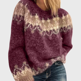 Jeanne | Pull enveloppant à motif norvégien