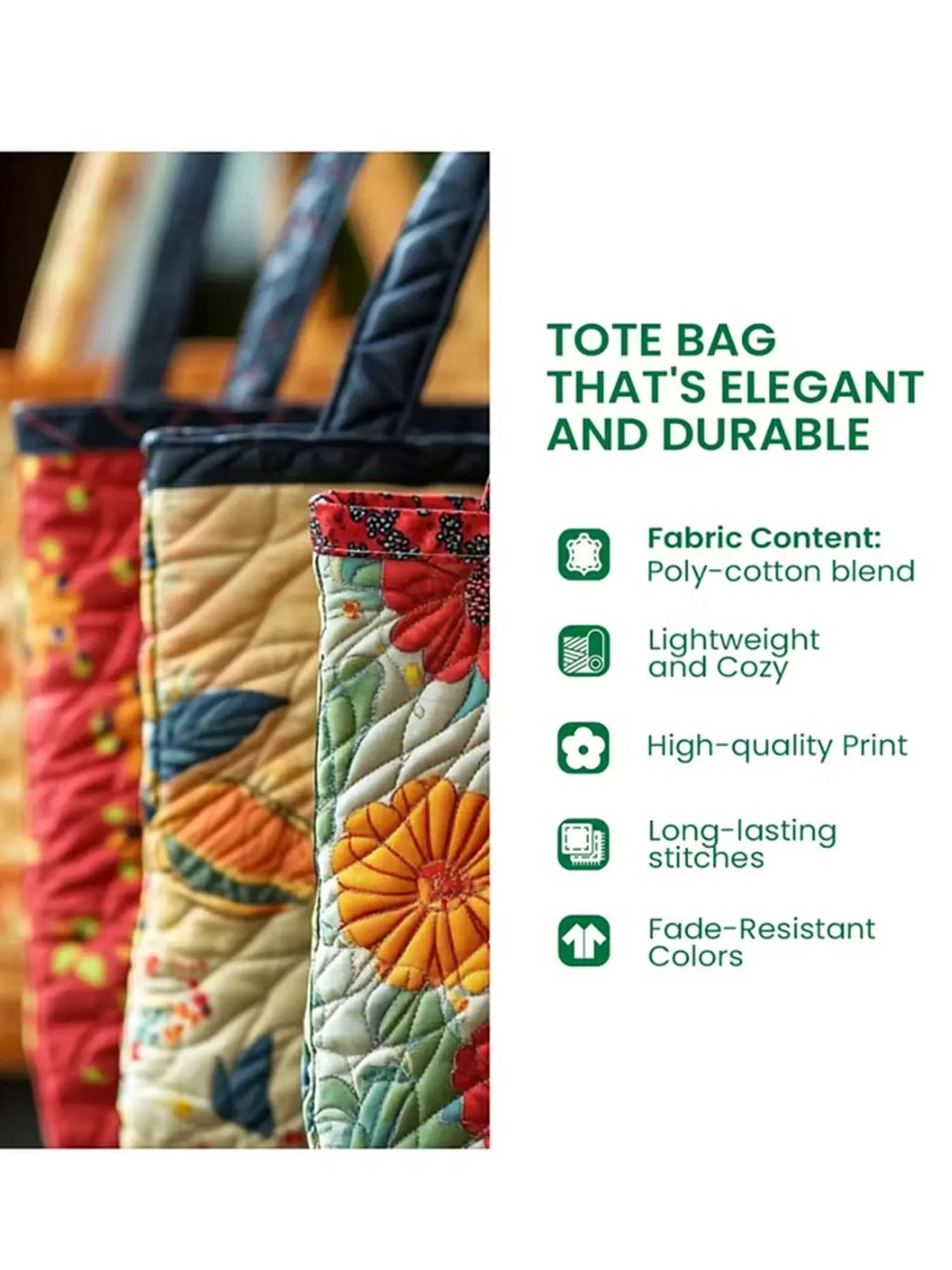 Sac Artisanal - Patchwork feuilles d'érable, vue 3