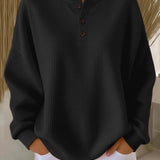 Hortense | Sweat-shirt Henley Gofré