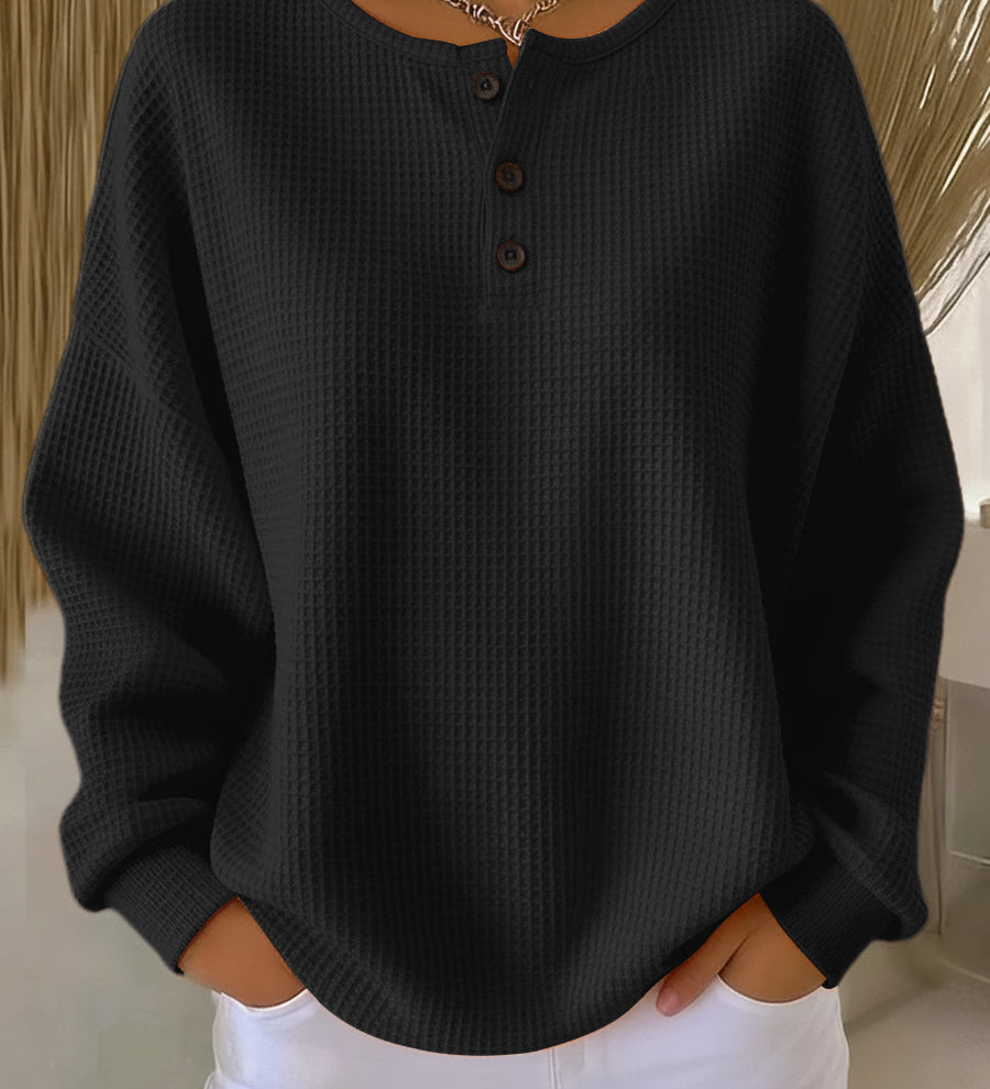 Hortense | Sweat-shirt Henley Gofré