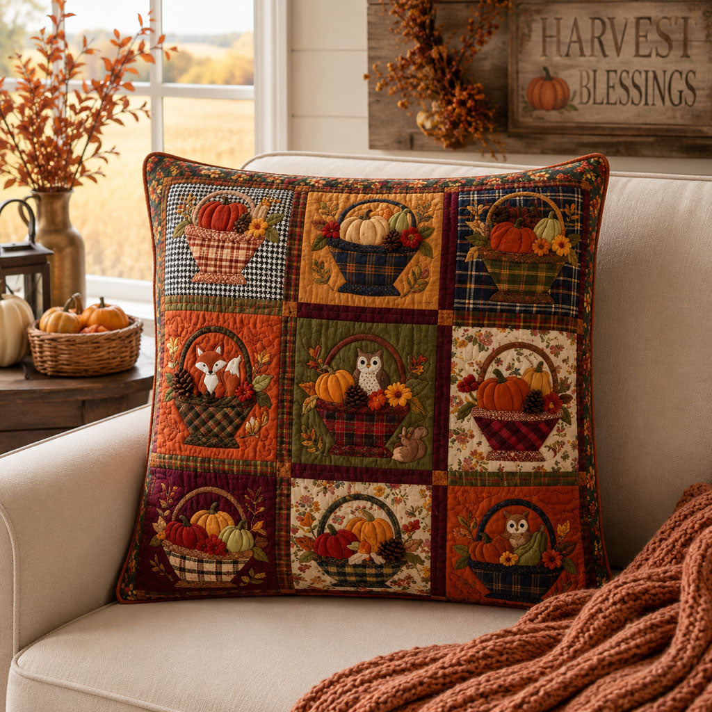 Housse de coussin matelassée - Panier des récoltes