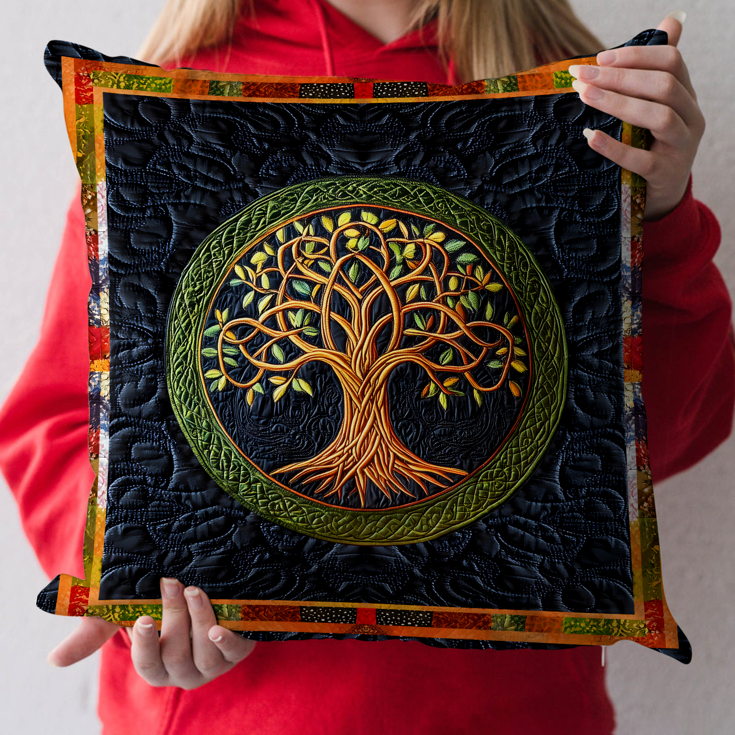 Housse de coussin matelassée - Majesté d'automne