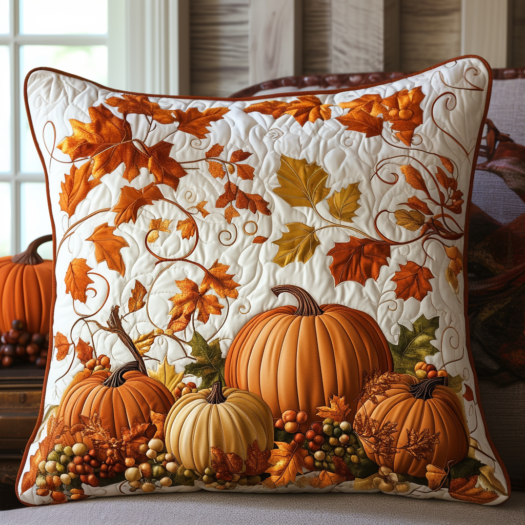 Housse de coussin matelassée - Danse d'automne