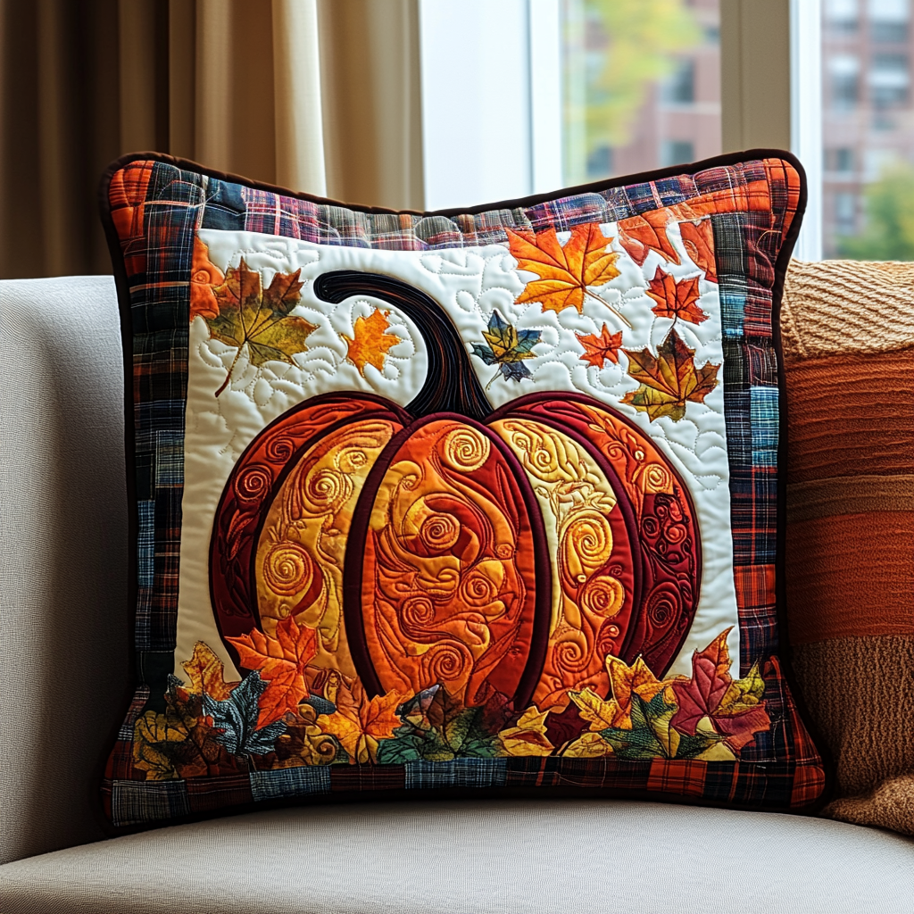 Housse de coussin matelassée - Murmures d'automne II