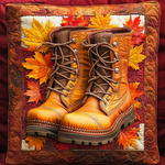 Housse de coussin matelassée - Bottes d'automne