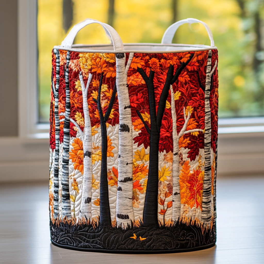 Panier à linge matelassé - Forêt