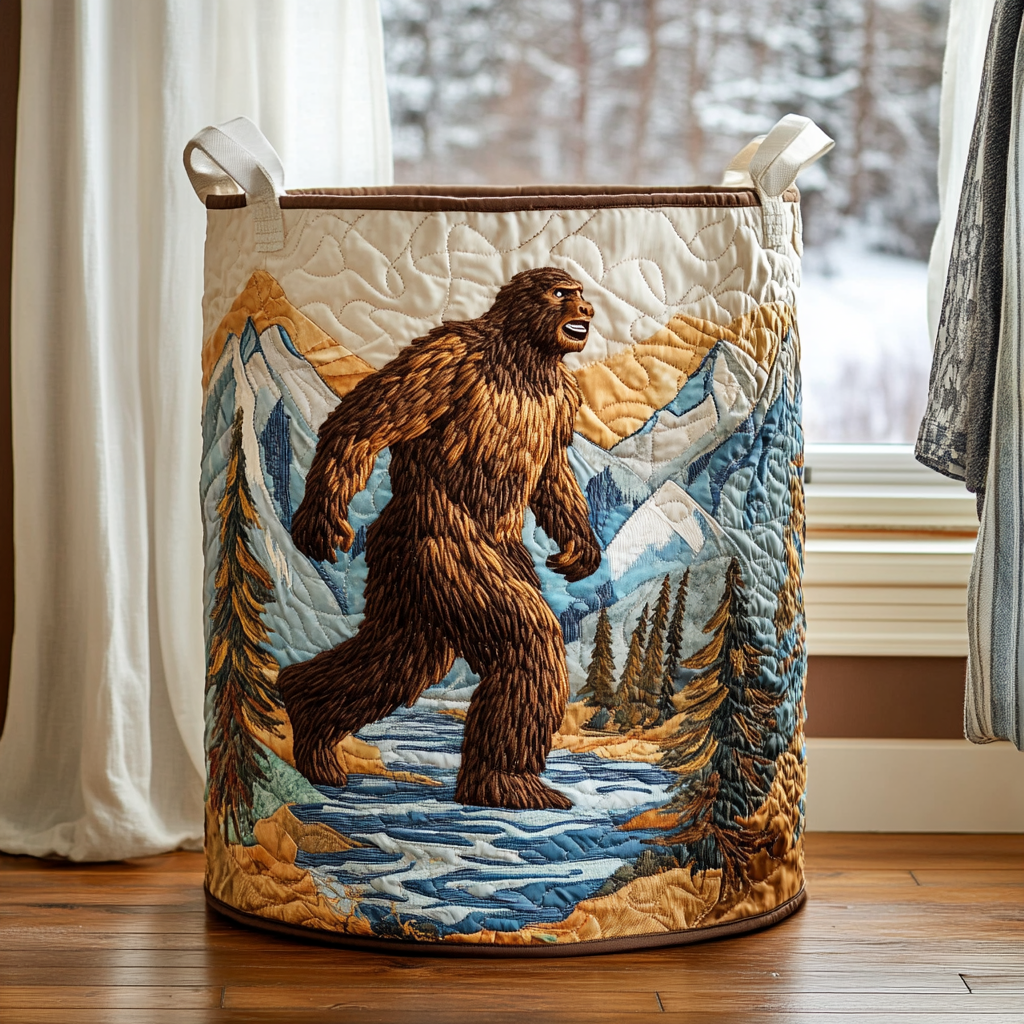 Panier à linge matelassé - Forêt