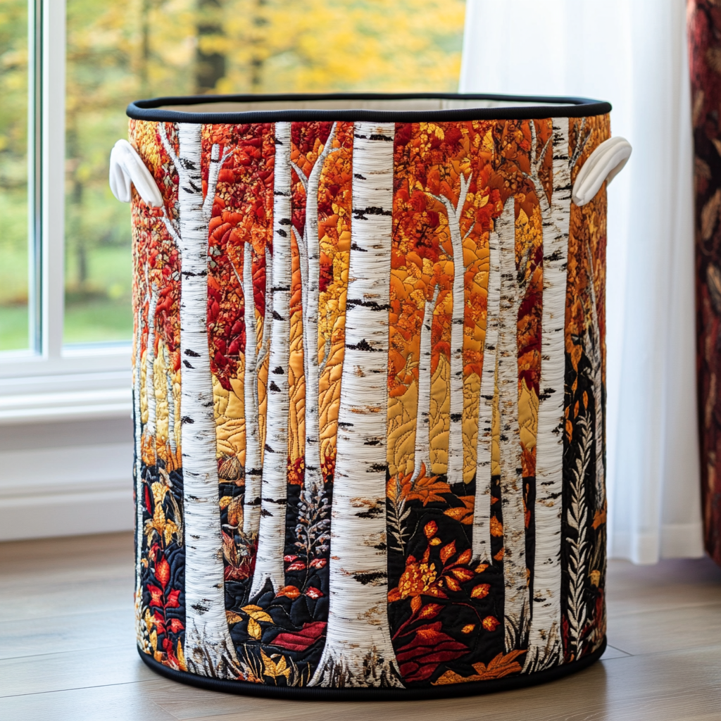 Panier à linge matelassé - Forêt