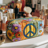 Trousse de toilette matelassée - Combi de la Paix Fleuri