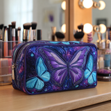 Trousse de toilette matelassée - Papillons dans la Prairie