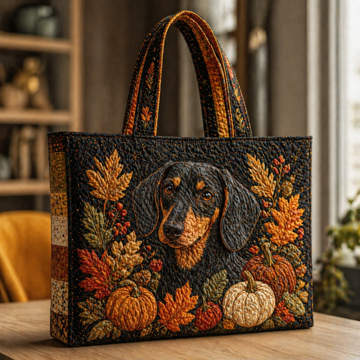 Sac Artisanal - Teckel aux citrouilles