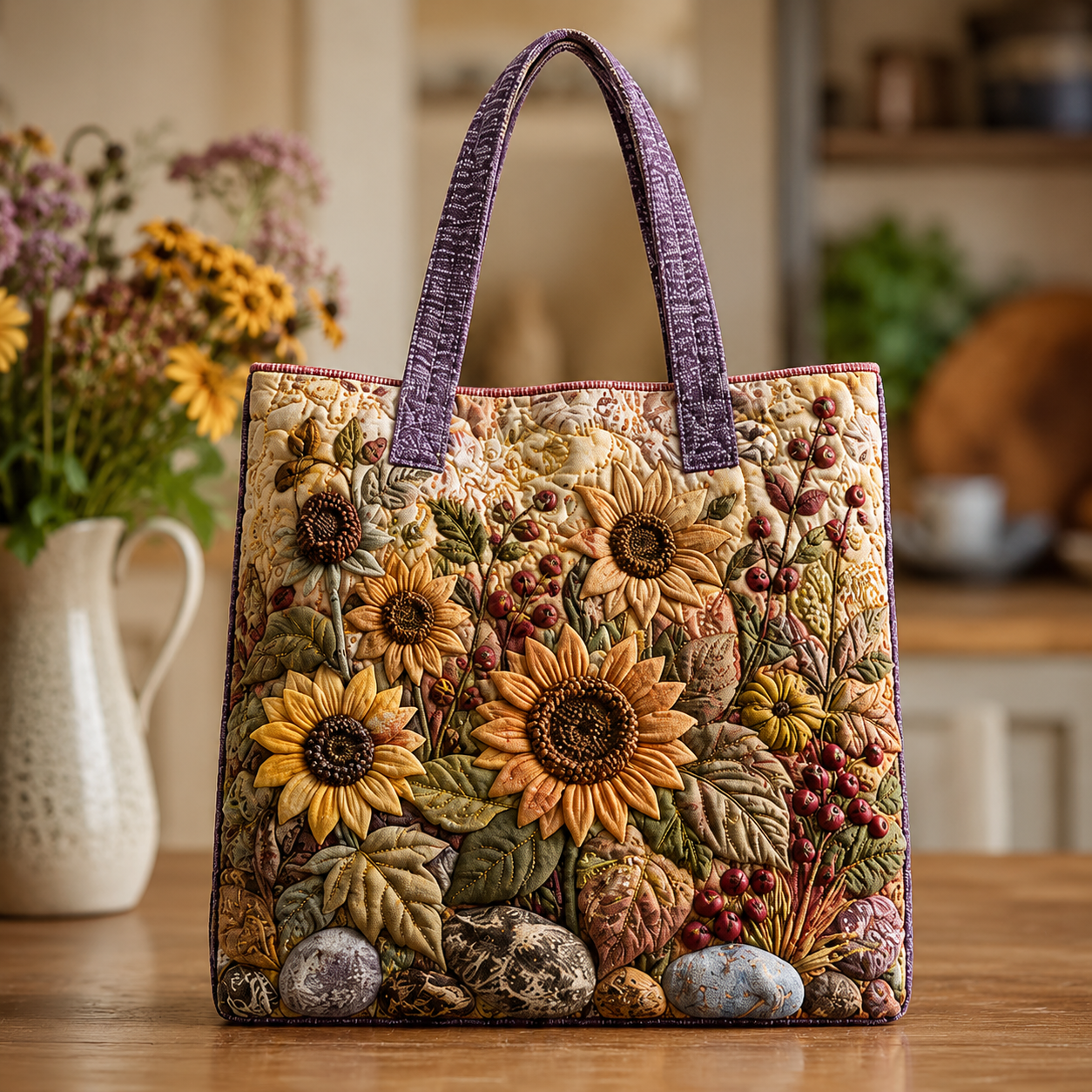 Sac Artisanal - Tournesols et baies