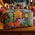 Trousse de toilette matelassée Cactus Colorés – Manon Deauville