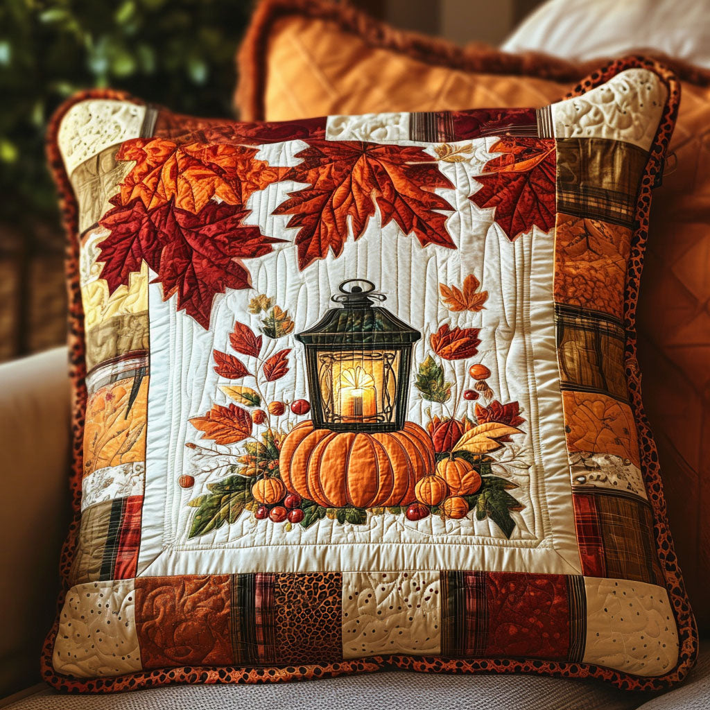 Housse de coussin matelassée - Automne aux chandelles