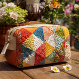 Trousse de toilette matelassée Motif Rétro Coloré – Manon Deauville