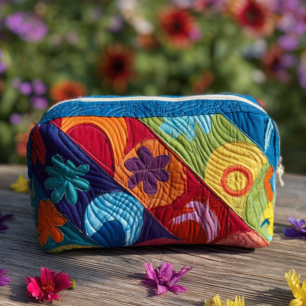 Trousse de toilette matelassée Motif Cosmique – Manon Deauville