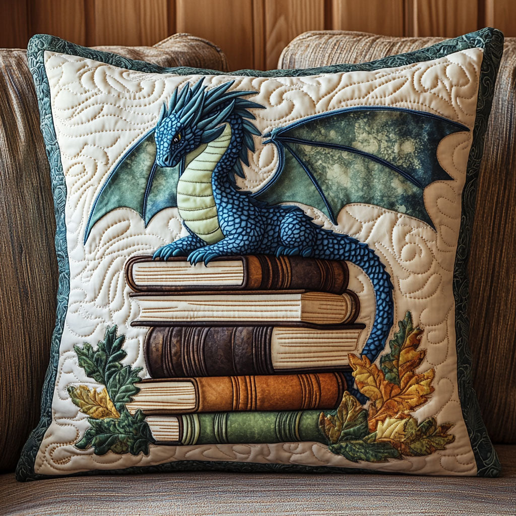 Housse de coussin matelassée - Dragon d'automne II
