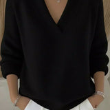 Élodie | Pull Ample avec Col en V