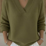 Élodie | Pull Ample avec Col en V