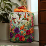 Panier à linge matelassé Ailes et fleurs – Manon Deauville